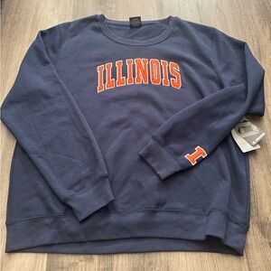 NWT Colosseum Women's Illinois Fighting Illini Campanile Pullover Sweatshirt